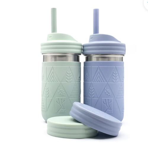 Stainless Steel 14oz Drinking Tumblers + Food Storage (Sage/Misty Blue)