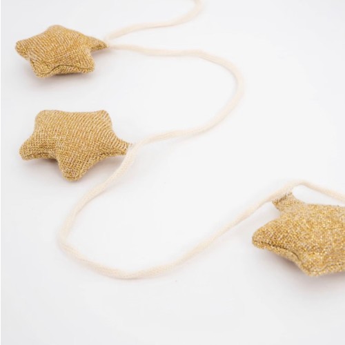 Amazon.com: Meri Meri Gold Knitted Star Garland (Pack of 1), Star Garland Party Decoration