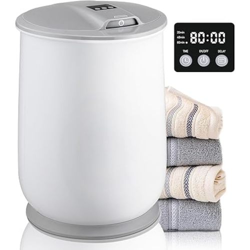 Towel Warmer, 28L Large Towel Warmers for Bathroom, Adjustable Heat Timer (20/40/80 Minutes)，Versatile Bucket Design with LED Display, Perfect for Oversized Towels, Bathrobes,Blankets