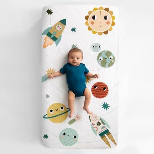 Rookie Humans Space Explorer 100% Cotton Fitted Crib Sheet