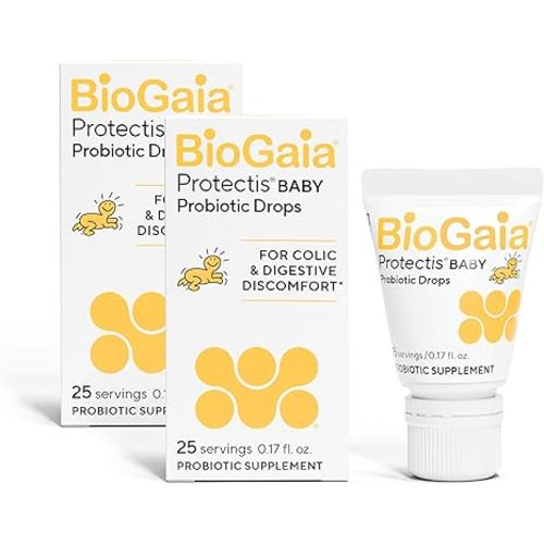 BioGaia Protectis Baby Probiotic Drops | Baby Essentials for Colic & Gas Relief | Safe for Newborns | Ease Crying, Fussing, Colic, Gas, Spit-ups & Constipation | No Dairy, Soy & Gluten | 5mL
