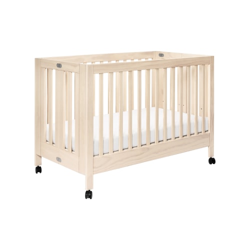 Maki Full-Size Folding Crib with Toddler Bed Conversion Kit