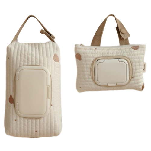 Embroidered bear Wet Wipe Pouches Portable Baby Wipe Holder Embroidery Baby Wipes Storage Bag for Travel