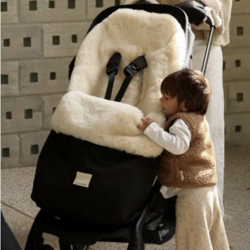 BINIBAMBA Milk Merino Sheepskin Puffmuff