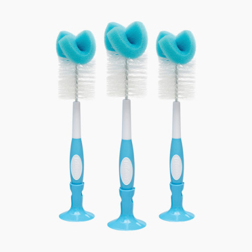 Dr. Brown's Sponge Baby Bottle Cleaning Brush Set - Blue
