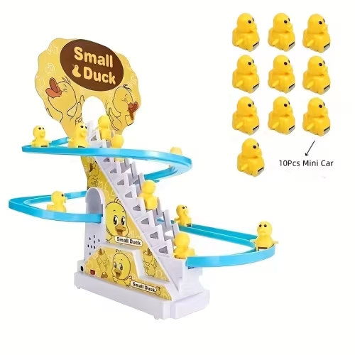 small duck electronic climbing stairs track toy - Temu