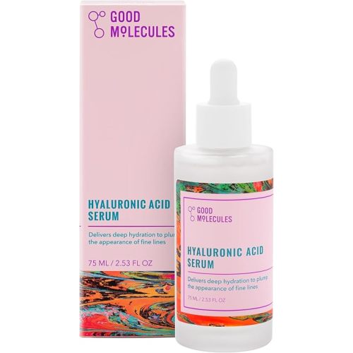 Good Molecules Hyaluronic Acid Serum - 1% Hyaluronic Acid Non-Greasy Ultra hydrating Serum Facial Moisturizer for Plumper Skin, Skin Care for Face