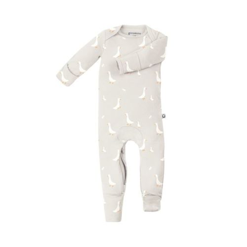 günamüna® Baby Bamboo Rayon Sleeper Pajama with DIAPER-ZiP - Goose - 3-6 Months