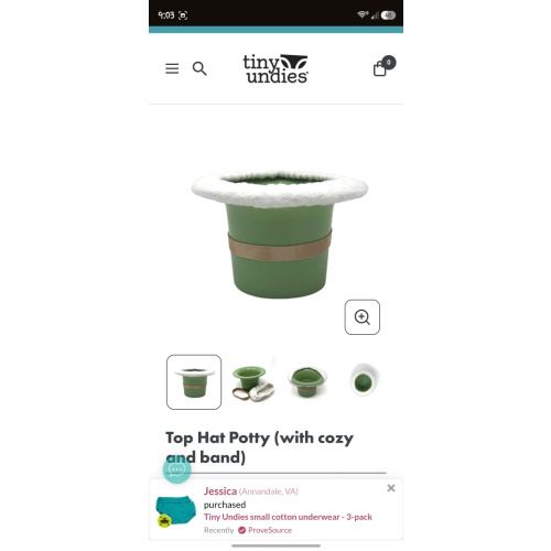 Top Hat Potty (with cozy and band)