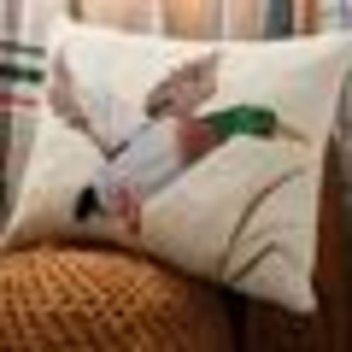 Camp Wandawega for Makers Collective Mallard Hooked Throw Pillow: Vintage Style, Wool & Canvas, Zipper Closure, Indoor Decor