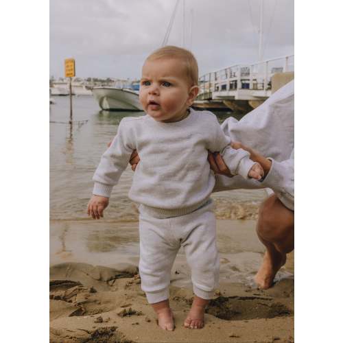 Fleece Baby Drills Set - Heather Grey