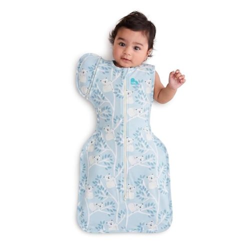 Love to Dream Swaddle Up Transition Swaddle, 1.0 TOG, Patented Zip-Off Wings, Gently Help Baby Transition from Being Swaddled to Arms Free When Showing Signs of Rolling. 19-24 lbs, Mini Koalas