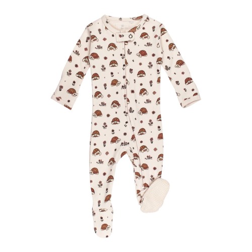 Print Organic Cotton Zip Footie, 0-3m (7-12 lbs)