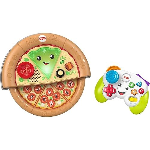 Fisher-Price Baby & Toddler Toys Laugh & Learn Game & Pizza Party Set, 2 Interactive Learning Activities for Infants Ages 6+ Months