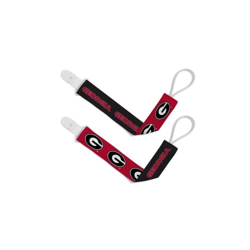 Georgia Bulldogs Pacifier Clip 2-Pack