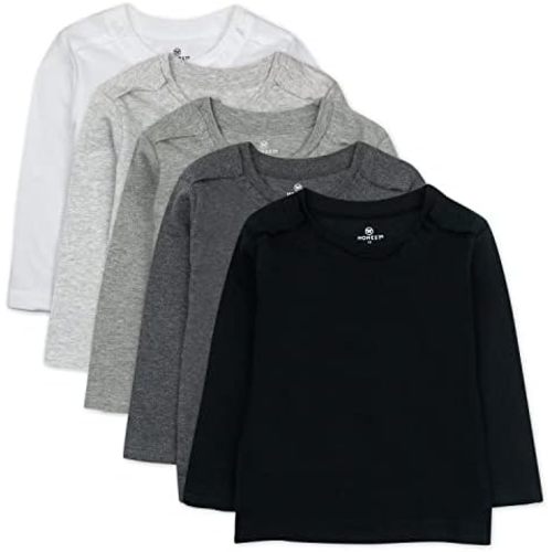 HonestBaby Unisex-Baby Organic Cotton Long Sleeve Tshirts Multipack