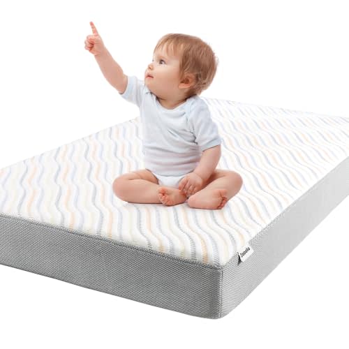 Babelio Biobased Crib Mattress, Dual Sided, CertiPUR-US Certified | Breathable Machine Washable Cover, Waterproof Inner Liner, Fits Standard Baby Crib & Toddler Bed 52" x 27.5"