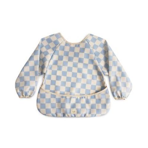 Long Sleeve Bib Blue Check One Size