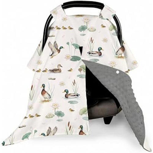 Mallard Duck Baby Car Seat Cover, Carseat Canopy Cover for Baby Boy Girl, Soft Nursing Covers for Mom Shower Gifts