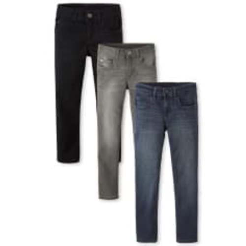 The Children's Place Boys Super Skinny Denim Jeans, 3-Pack, Sizes 4-16
