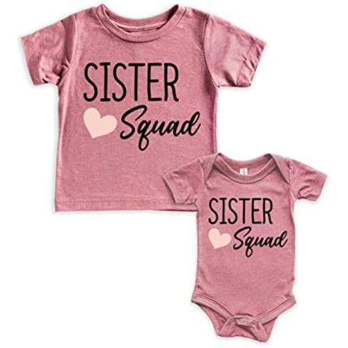 Teeny Fox Sister Squad T-Shirt Set Gift For Sibling Matching Shirts Outfits
