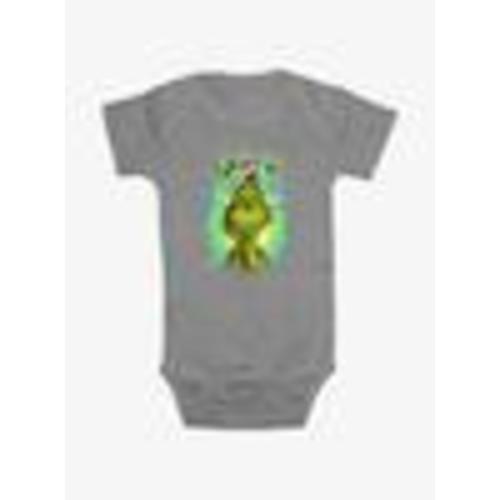Dr. Seuss Brushy Grinch Front Infant Bodysuit - GREY | BoxLunch