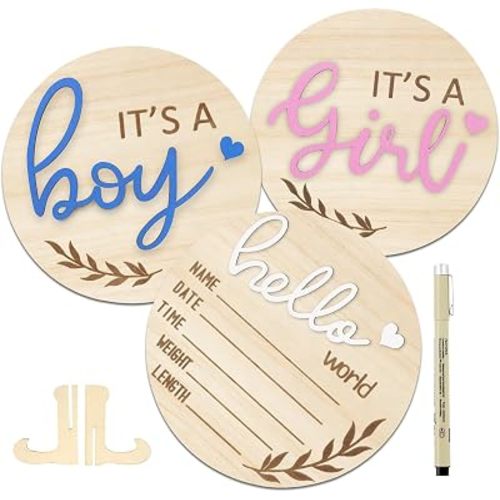 Baby Announcement Sign, Its a Boy/Girl and Hello World Newborn Sign