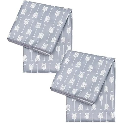 Bumkins Baby Splat Mat for Under High Chair, Babies Toddlers Eating Mess Mat, Waterproof Reusable Cloth for Arts and Crafts, Playtime Mat for Kids, Floors or Tables, 42inx42in Square (Gray Arrows)