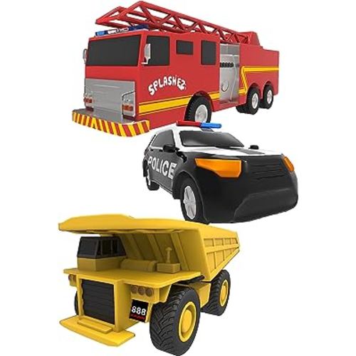 No Hole Bath Toys for Babies and Toddlers, Car Mold Free Bath Toys, Bath Toys no Mold for Tub, Beach, Pool, BPA-Free, Safe, Fun Infant Baby Bath Toys No Holes 0 1-3 6 12 18 Month