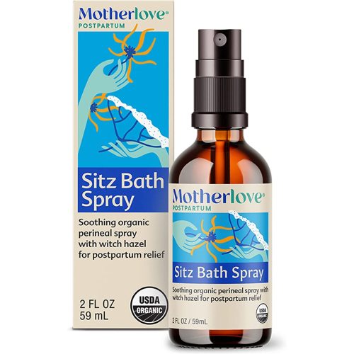 Motherlove Sitz Bath Spray (2 oz) Sitz Bath for Postpartum Care—Herbal Perineal Spray w/Witch Hazel—USDA Organic, Vegan, & Cruelty Free