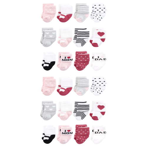Hudson Baby Cotton Rich Terry Socks 24-Pack - 0-6 Months
