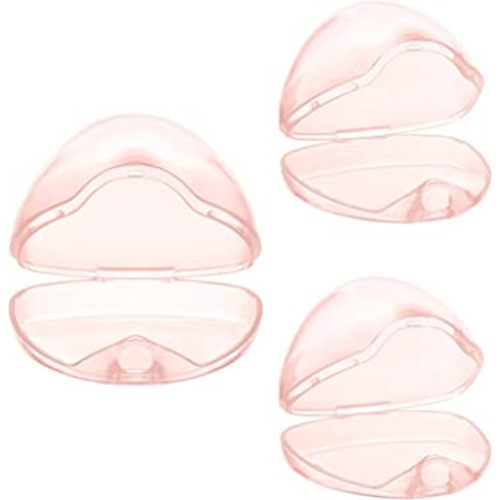 Accmor Pacifier Case, Pacifier Holder Case, Pacifier Container for Travel, BPA Free,Transparent Pink, 3 Pack