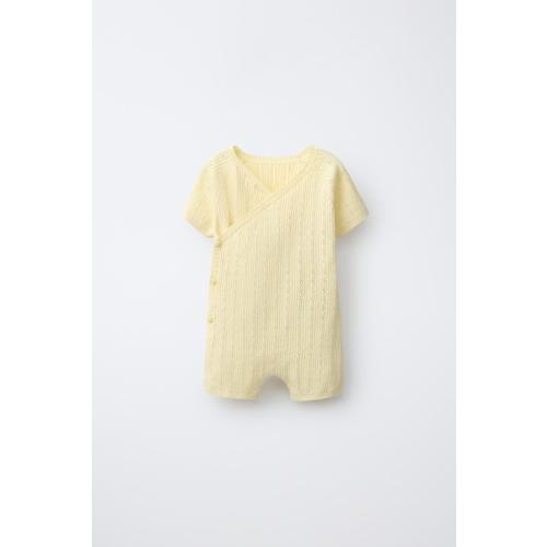 POINTELLE SHORT JUMPSUIT - Light yellow | ZARA United States