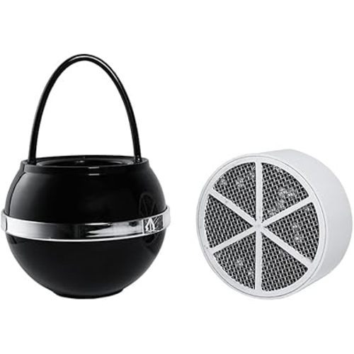 Crystal Quest Bath Ball & Replacement Filter Cartridge Bundle - Water Filter System-Reduce Contaminants for Softer &Smoother Skin-Effortless & Quick Installation| Bundle and Save (Black)
