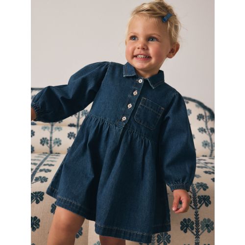 Denim Dark Blue Shirt Dress (12-18 Months)