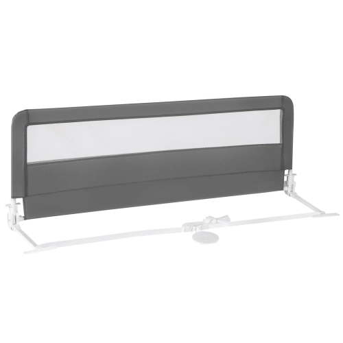 Wqmh Bed Rail Extra Long Swing Down Safety Bed Guards with Straps for Twin, Double, Full Size, Queen & King Bed, Folding Bed Rails (59-Inch, Gray)