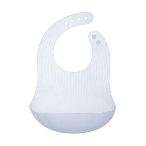 Olababy Fold N Go Silicone Bib with Travel Case - Blueberry