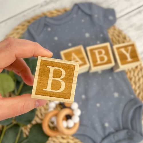 Personalized Wooden Blocks // Custom Engraved Name Blocks // Nursery Baby Name Wooden Blocks // Name Nursery Decor // Baby Alphabet Cubes