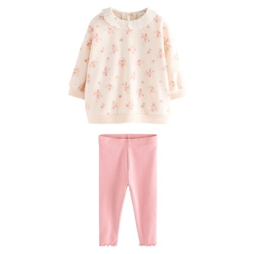 Kids' Floral Sweatshirt & Leggings Set, 12-18M