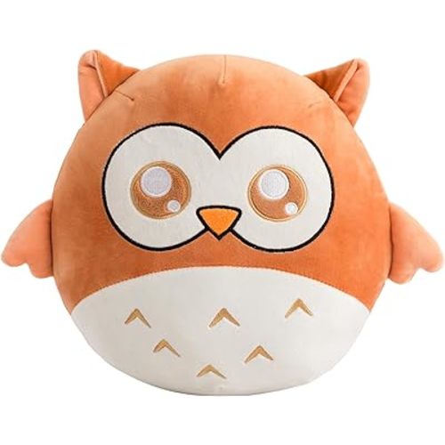 Stuffed Animals Plush Toys 12" Owl Pillows - Cute Plushies Stuffed Animal Toy, Brown Owl Pillow Gifts for Lovers Birthday for Girls Boys