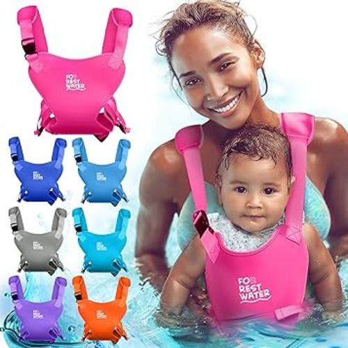 Baby Carrier - Premium Neoprene Ergonomic Sling for Warm & Safe Water & Land Fun (4-24 Months) - Adjustable Infant & Toddler Harness – Summer & Winter Baby Carrier (Pink)