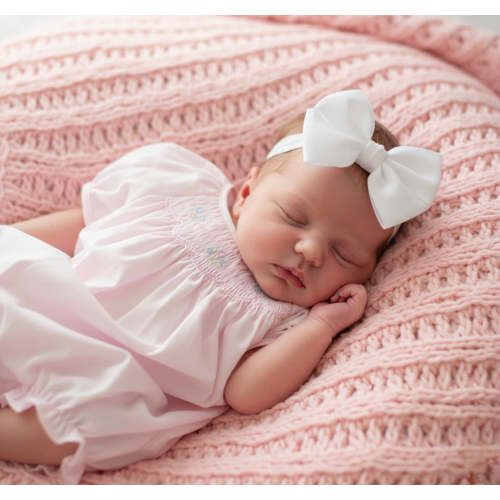 Pink Floral Smocked Bubble – 6mnths