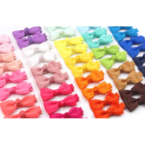 CÉLLOT Baby Hair Clips 50 Pieces 25 Colors in Pairs Baby Girls Fully Lined Bows Hair Pins Tiny 2" Hair Bows Alligator Clips for Girls Infants Toddlers