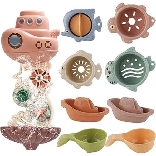 Holady Bath Toys Suitable for Kids Aged 1-3 Childrens Early Education Toys Beach Water Toys for 12-18 Months Baby and Toddler