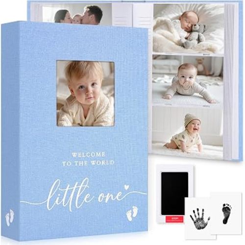 Baby Photo Album for 300 Photos (4x6 in) – Linen Hardcover