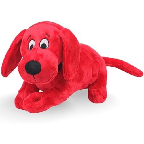 Clifford® Snuggle Buddy Medium Size Plush Dog Toy | Cozy Dog Stuffed Animals Play Toy for Medium to Large Dogs | Comfort, Squeakers, Crinkle, Interactive Bonding