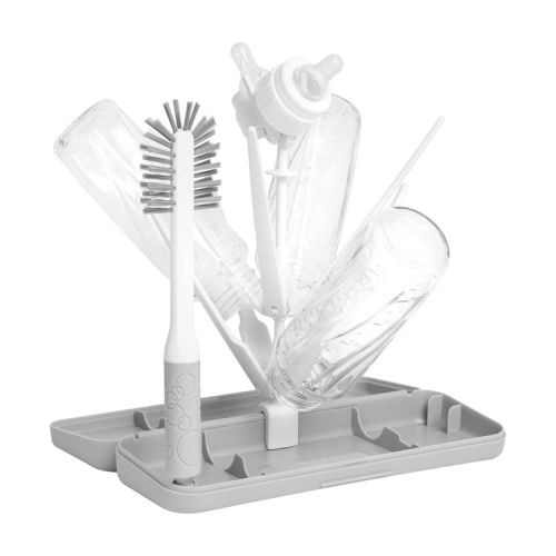 Ubbi On-The-Go Bottle Drying Rack - Gray: Freestanding Polypropylene, Countertop Placement, Kitchen Rack