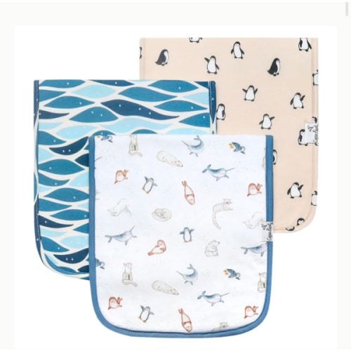 3 Pack Premium Burp Cloths - Arctic Wonder