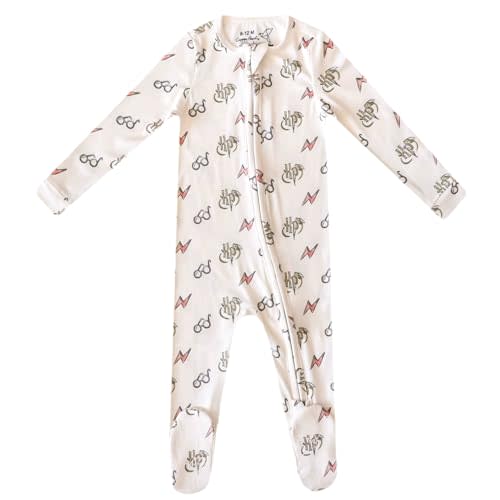 Copper Pearl Zip-Up Footie Baby Pajamas: Ultra-Soft Boys Pajamas and Girls Pajamas, Premium Knit Fabric in Stylish Prints, Tag-Free with Two-Way Zipper, Sized Newborn to 24 Months, Harry Potter™