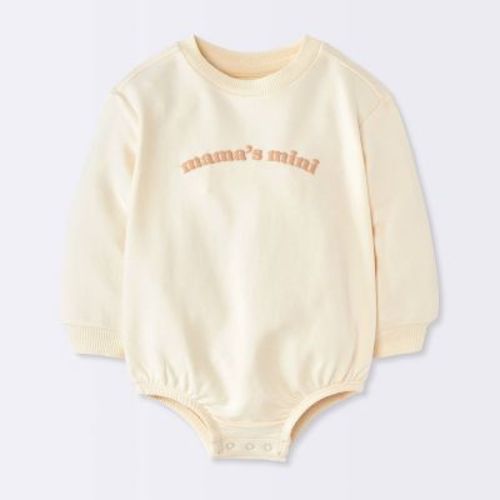 Baby Long Sleeve Rompers - Cloud Island™ Off-White 0-3M